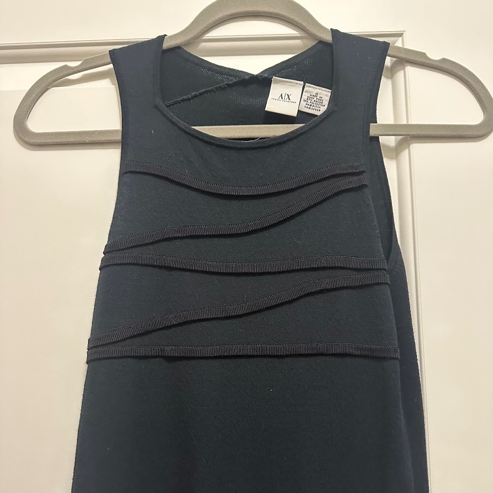 Armani Exchange Black tank style knit top